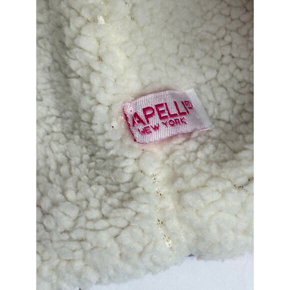 Capelli Girls Pink Pastel Sequin Embellished Knit Sherpa Toboggan Cap Hat 5-8 YO - Picture 6 of 8